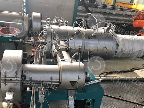 Экструзионная линия производства двухстенной гофрированной трубы